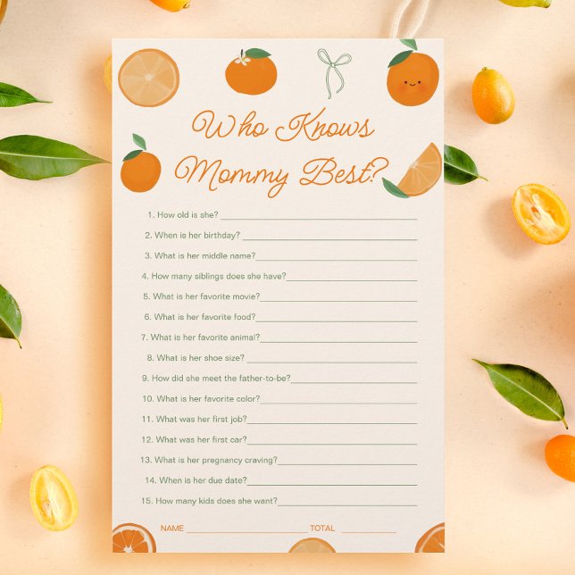 Little Cutie Baby shower Qui Connaît Maman Meilleu (Créateur téléchargé)