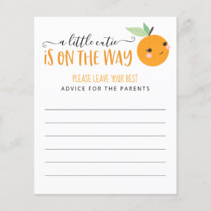 Little Cutie Citrus Baby shower Jeu Cartes Conseil