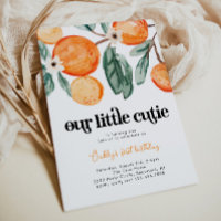 Little Cutie Clementine Invitation d'anniversaire