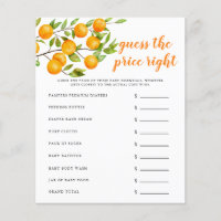 Little Cutie Le Prix Est Bon Baby shower Jeu