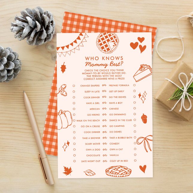 Little Cutie Pie Baby Shower Who Knows Best Game (Créateur téléchargé)