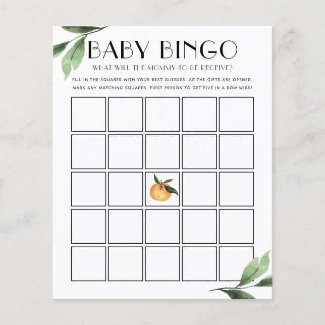 Little Cuties Baby Bingo Game Card (Devant)