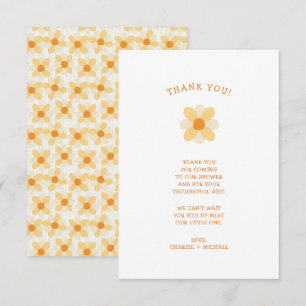 Little Daisy baby shower merci note