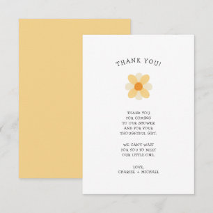 Little Daisy baby shower merci note