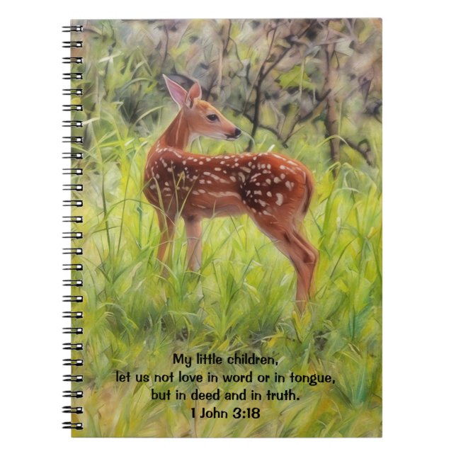 Little Deer Nature Art Bible Verse Prayer Journal (Devant)