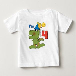 Little Dino 4th Birthday Tshirts et cadeaux