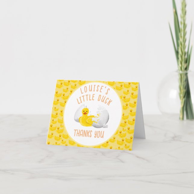 Little Duck Hatching Bientôt Baby shower Merci (Devant)
