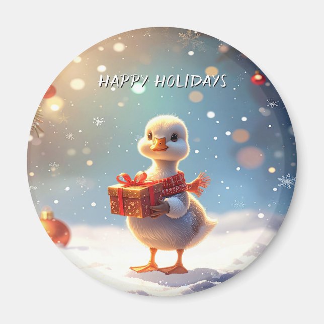 Little Duck Holiday Magnet (Devant)