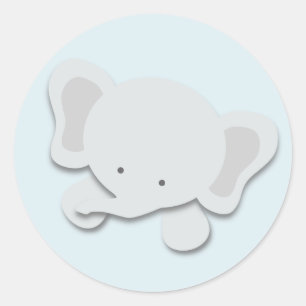 Little Elephant {Blue} Stickers