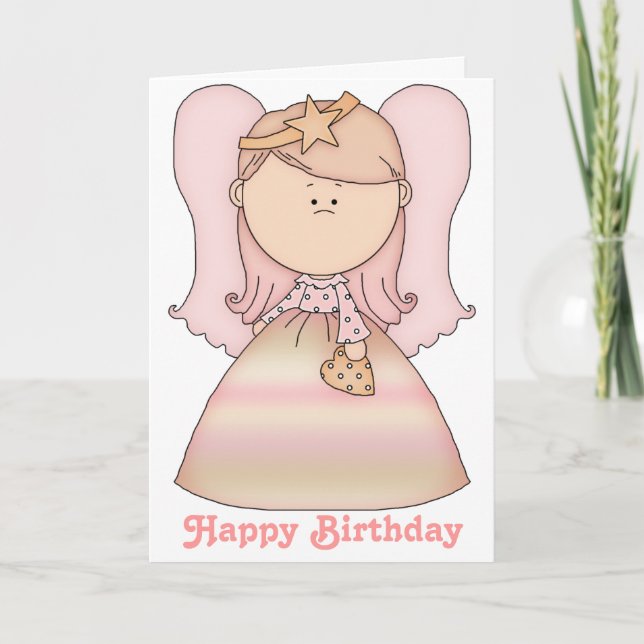Little Fairy Angel Bonne carte d'anniversaire 2b (Devant)