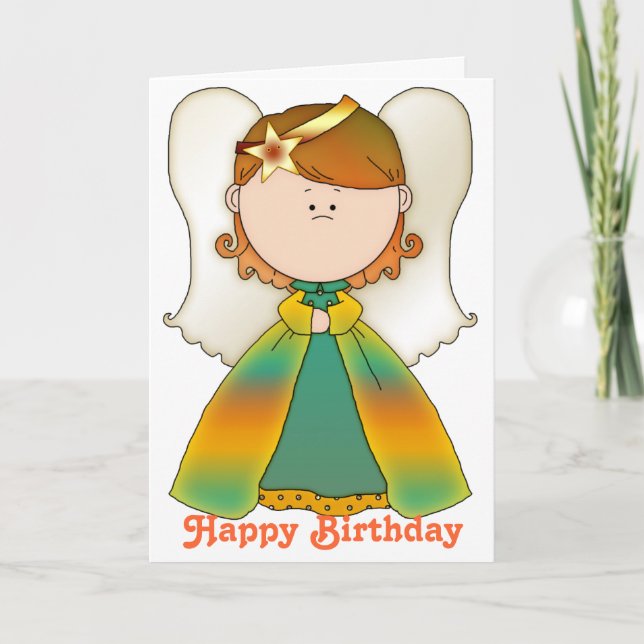 Little Fairy Angel Bonne carte d'anniversaire 5b (Devant)