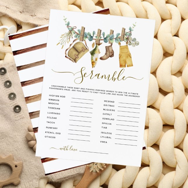 Little Fisherman Baby shower Débrouiller jeu de mo (Créateur téléchargé)