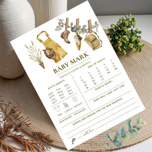 Little Fisherman Prédictions Baby shower Jeu