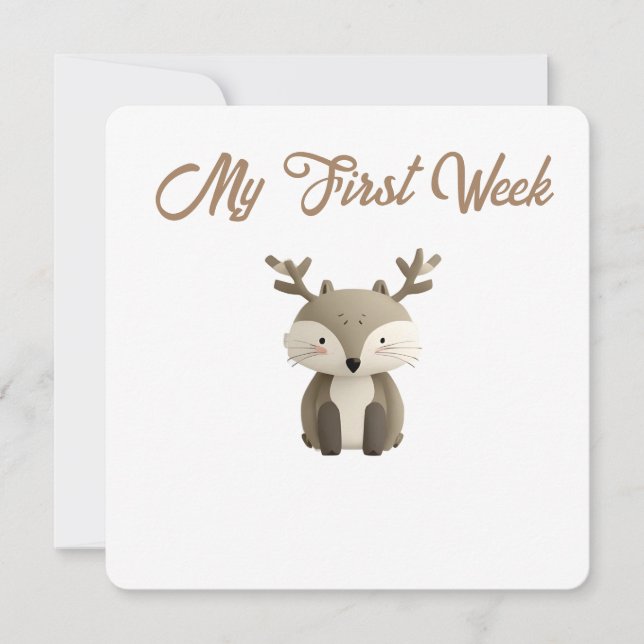 Little Forest Friends Carte de grande étape de béb (Devant)