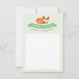 Little Fox Conseils Cartes Baby shower Jeu