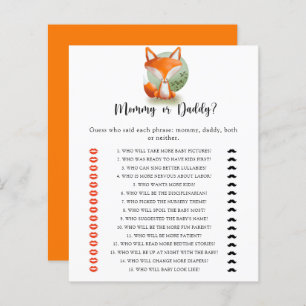 Little Fox Cub - jeu de baby shower maman ou papa