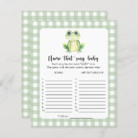 Little Frog baby shower - Nom que Baby Song