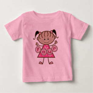 Little Girl 4th Birthday Tshirts et cadeaux