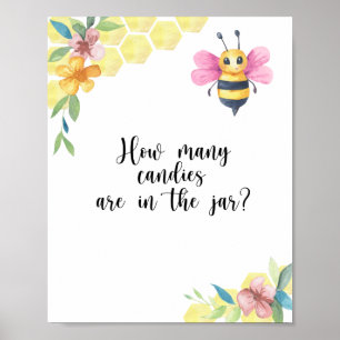 Little Girl Bee Devine combien de bonbons Poster