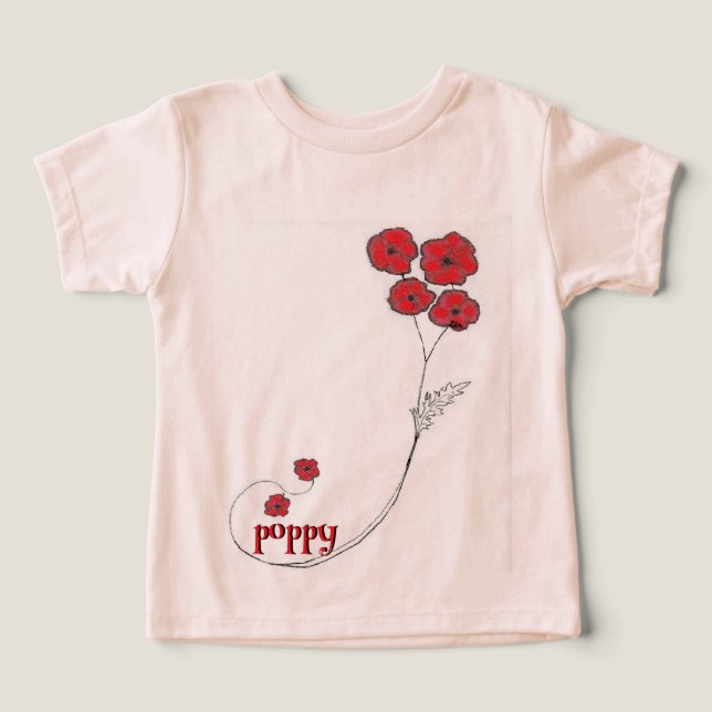 Little girl Poppy T-Shirt (Design Recto)