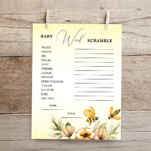 Little Honey Bee Word Scramble Baby shower Jeu
