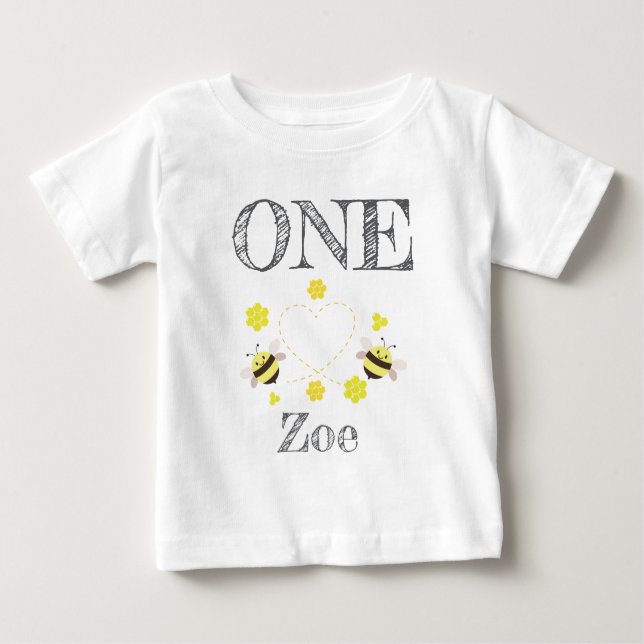 Little Honey T-Shirt Kids 1st Birthday (Devant)