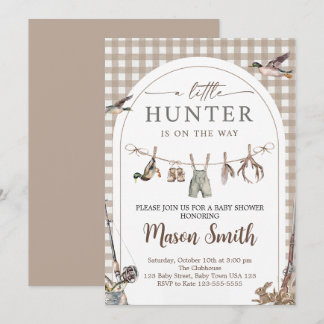Little Hunter Baby Shower Invitation Boy