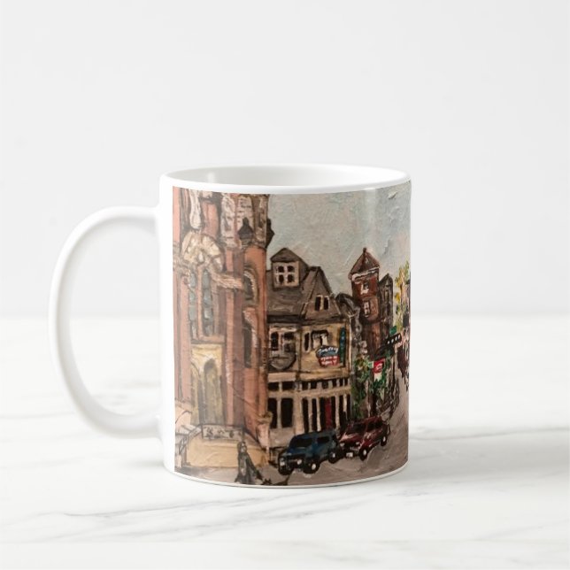 Little Italy, Cleveland Ohio Peinture sur une mug (Gauche)