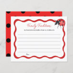 Little Ladybug Baby shower Family Tradition Card<br><div class="desc">Cartes de tradition de la famille du Baby shower Little Ladybug | Jeux Baby showers</div>