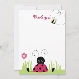 Little Ladybug Flat Merci cartes de notes