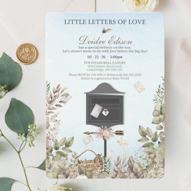 Little Letters Of Love Baby Shower Invitation (Créateur téléchargé)