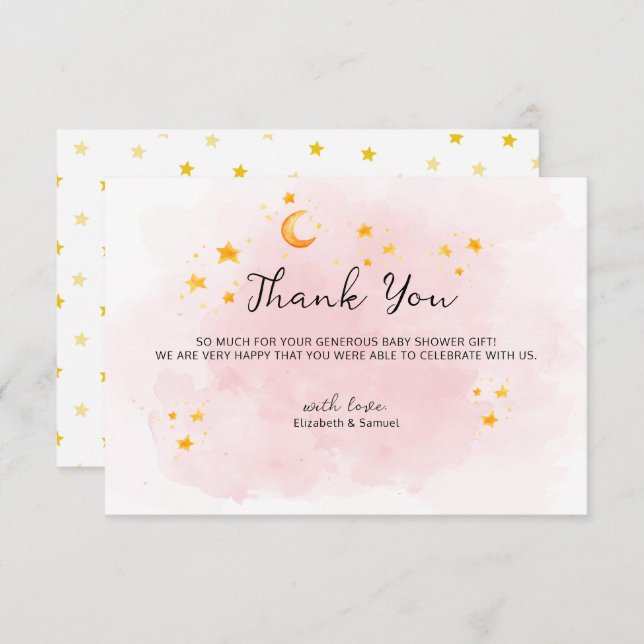 Little Lion C'est une fille Carte de remerciements (Devant / Derrière)