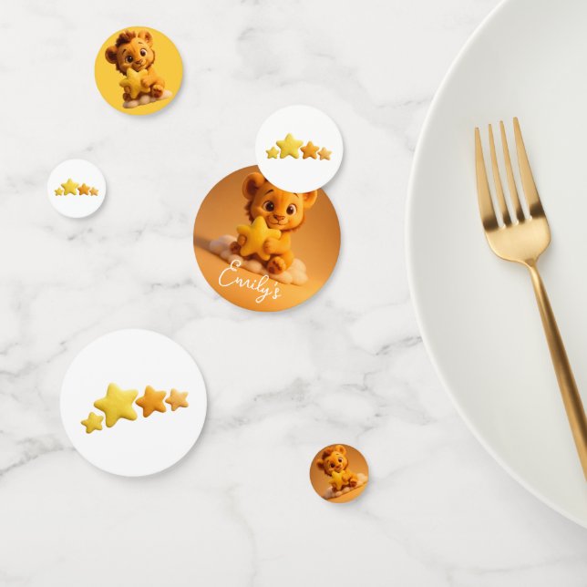 Little Lion & Star - Baby Shower Table Confetti (Groupe)
