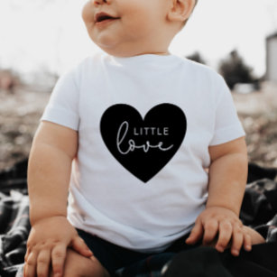 Little Love Black Heart Baby Tshirt