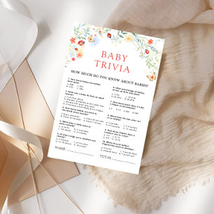 Little Love Bug Fleur sauvage Baby Trivia Jeu