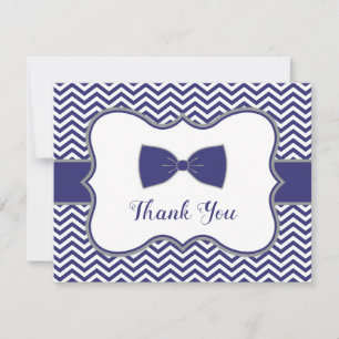 Little Man Bow Cravate Navy Baby shower gris Merci