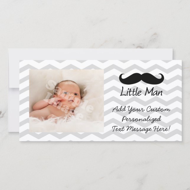 Little Man Mustache Chevron mignons Garçons (Devant)