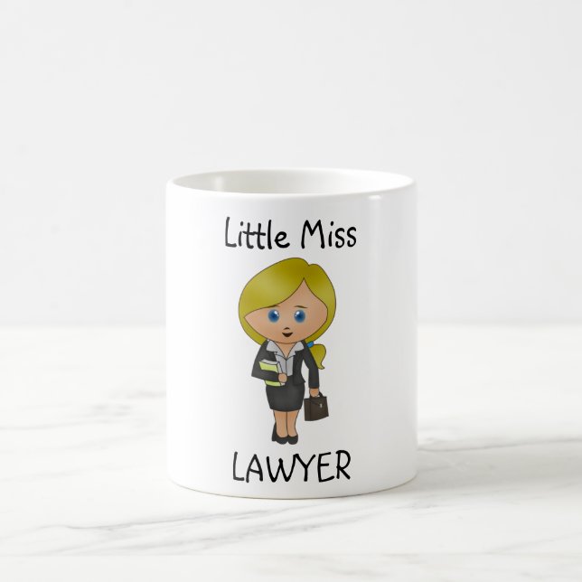 Little Miss Avocat - Blonde, Bleu Eyes Coffee Mug (Centre)