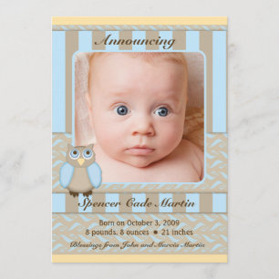 Little Owl Faire-part de naissance