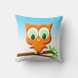 Little Owl sur un Coussin de succursale