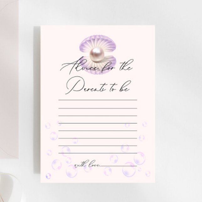 Little Pearl Purple Shell Baby shower Conseil Jeu (Créateur téléchargé)