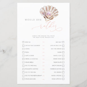 Little Pearl Voudrait-Elle Plutôt Baby shower Jeu