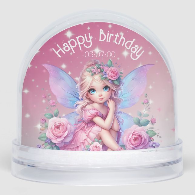 Little PInk Fairy with Roses & Stars Birthday (Avant)