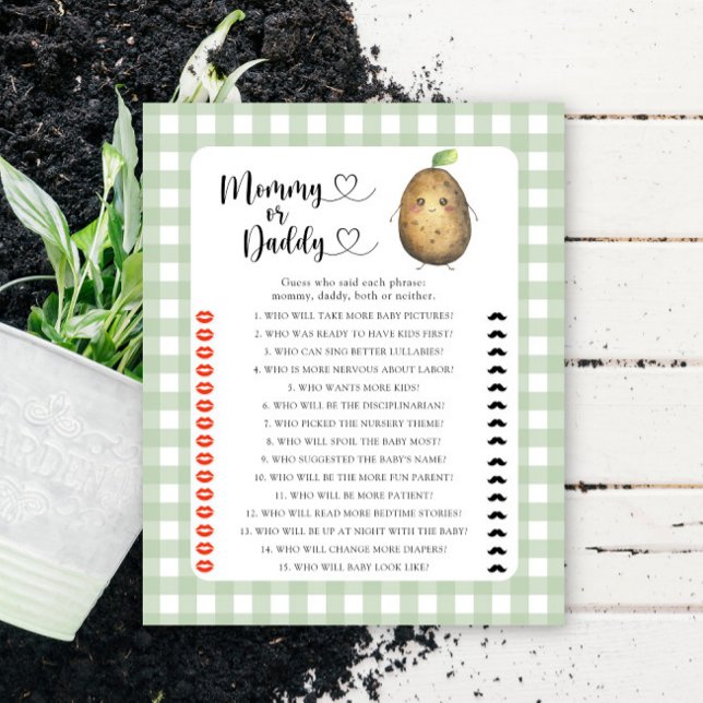 Little Potato - jeu de baby shower maman ou papa (Créateur téléchargé)