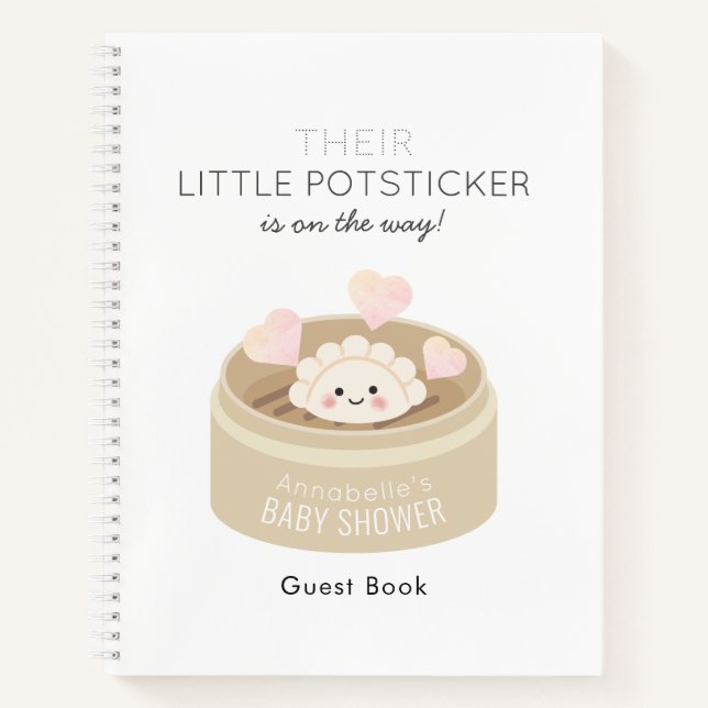 Little Potsticker Baby shower Livre d'invité (Devant)
