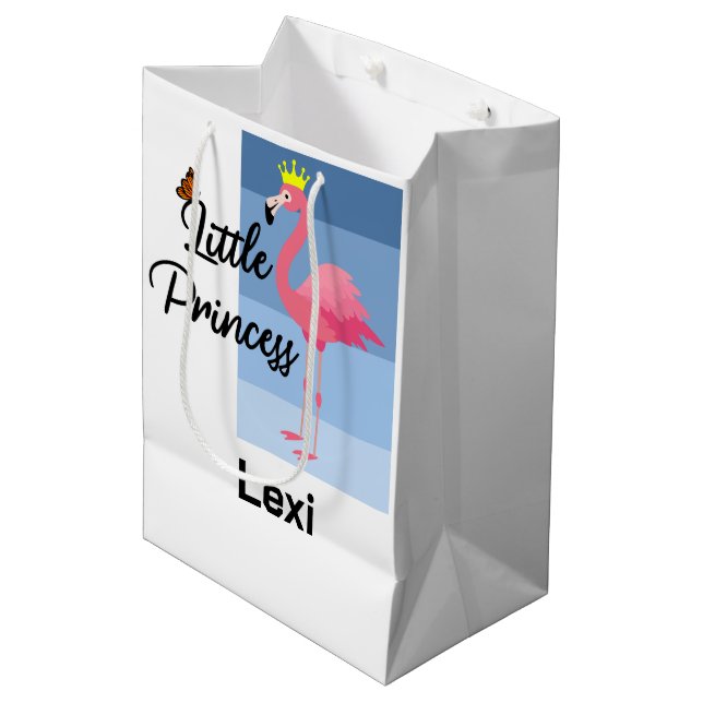 Little Princess Rose Flamant rose Design - Sac cad (Devant Angle)