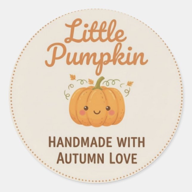 Little Pumpkin Fall Sticker (Devant)
