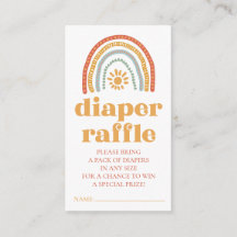 Little Ray of Sunshine Baby Diaper Carte Raffle