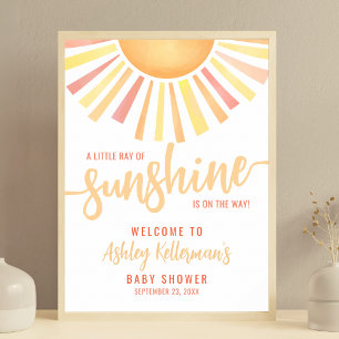 Little Ray Of Sunshine Baby shower Affiche de bien