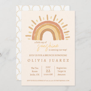 Little Ray of Sunshine Baby shower Invitation
